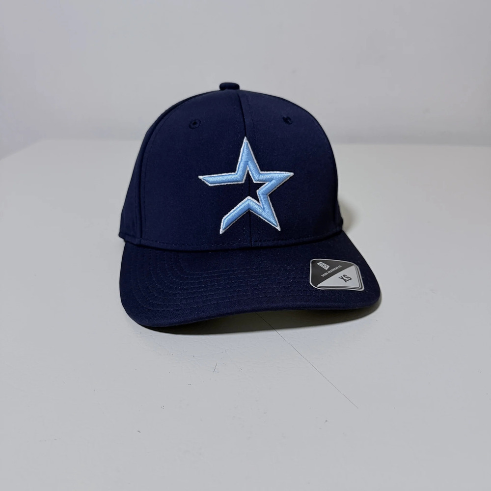 Stars Game Hat XS Navy Columbia Blue Star Flex Fit Baseball Cap